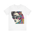 Retro Vibes Women's T-Shirt - Neon Geometric Design