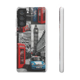 Graffiti Phone Case: London Skyline, Neon Accents, Edgy Styl - Phone Case by Printify | Unique designs from ArteoDesign