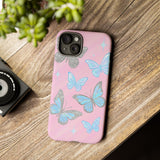 Y2K Butterfly Pink iPhone Case – Glitter Aesthetic