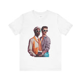 Edgy '80s Fashion Duo T-Shirt – Retro Style Streetwear Graphic Tee