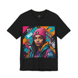 Bold Urban Girl Graphic T-Shirt – Stylish Street Art Fashion Tee