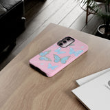 Y2K Butterfly Pink iPhone Case – Glitter Aesthetic