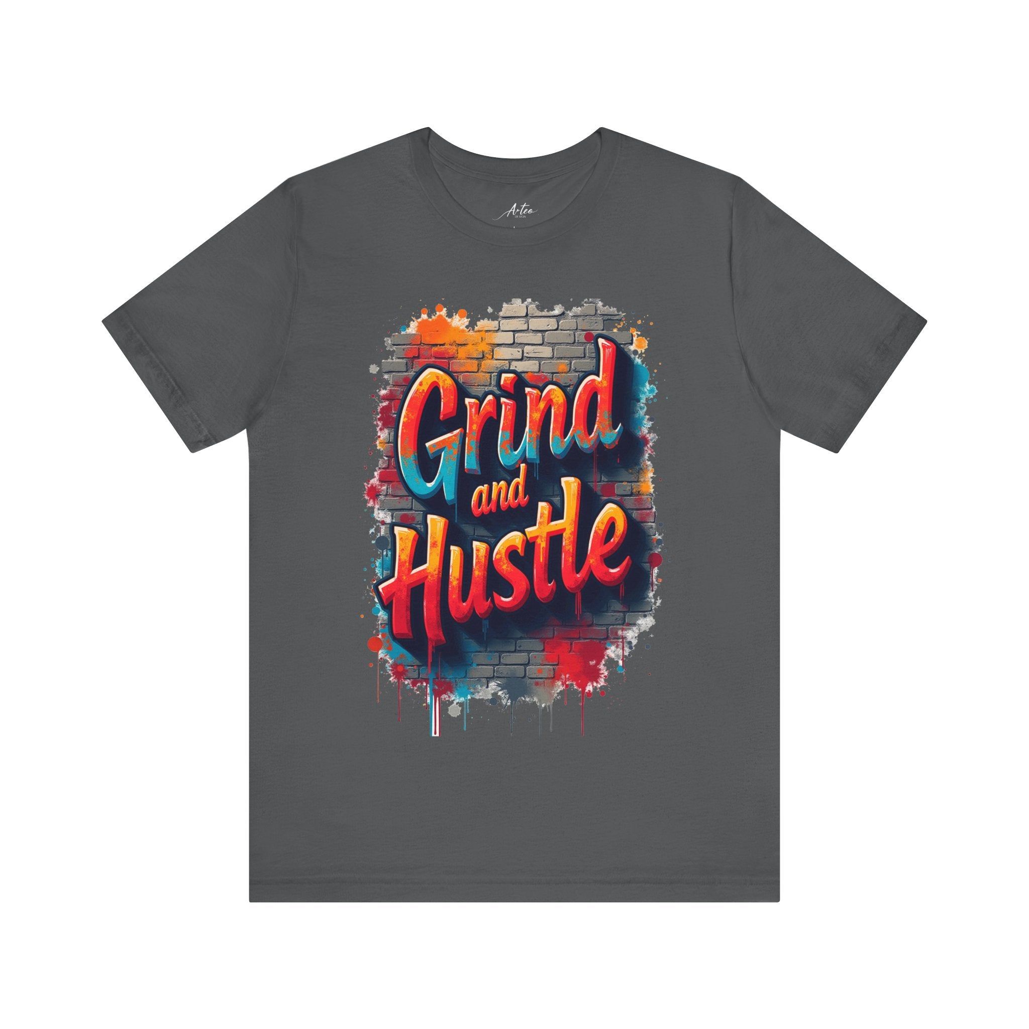 Grind and Hustle Tee - Bold Graffiti Street Style 2025