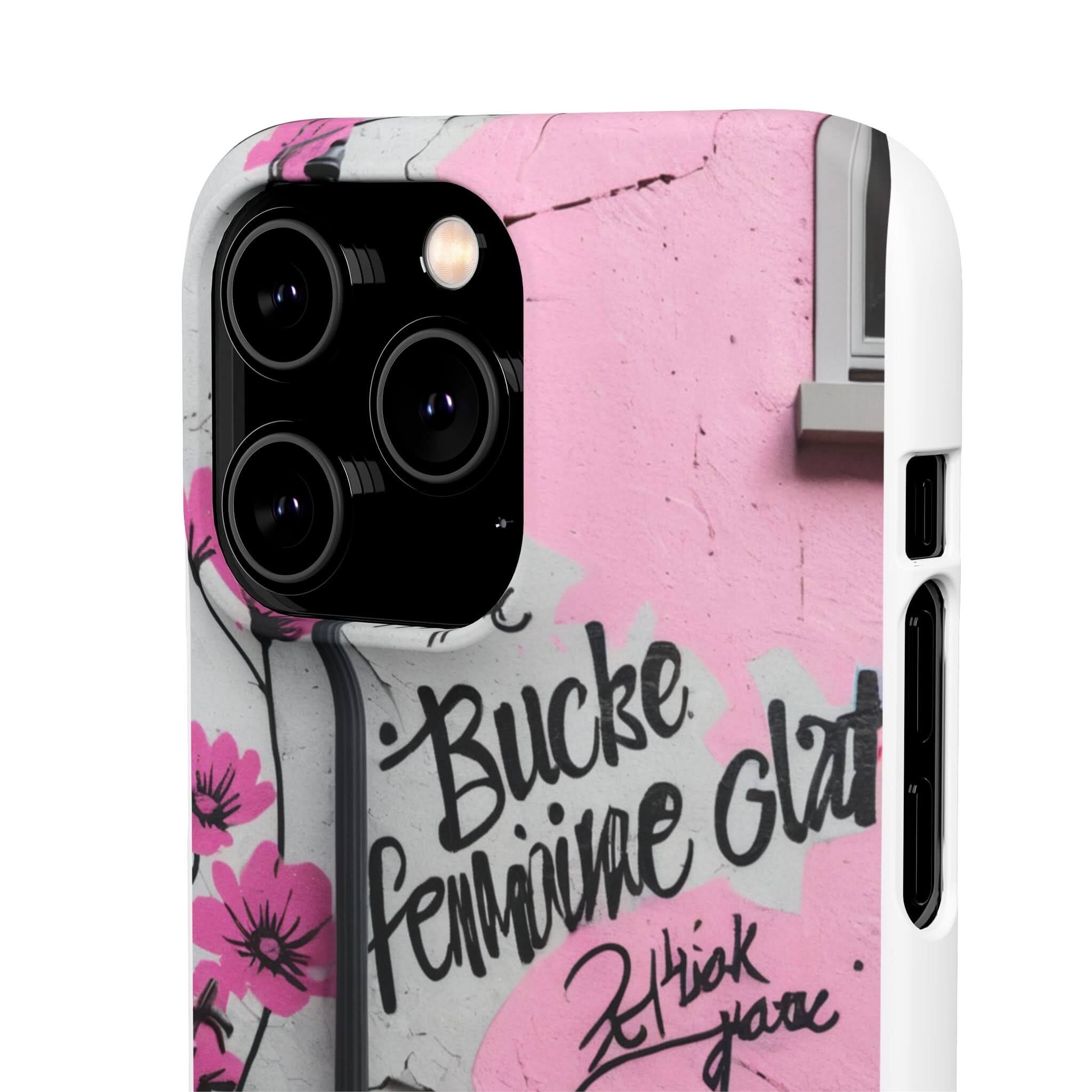 Graffiti Phone Case: Urban Chic with a Feminine Twist - Phone Case by Printify | Unique designs from ArteoDesign