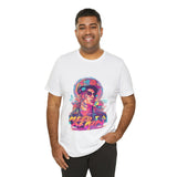 Vibrant Portrait Graphic T-Shirt – Bold Urban Art Style Tee