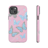 Y2K Butterfly Pink iPhone Case – Glitter Aesthetic
