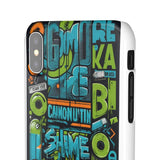 Graffiti Chic Phone Case: Urban Style with a Feminine Twist - Phone Case by Printify | Unique designs from ArteoDesign