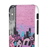 Chic Graffiti Phone Case - Feminine Urban Style for Girls