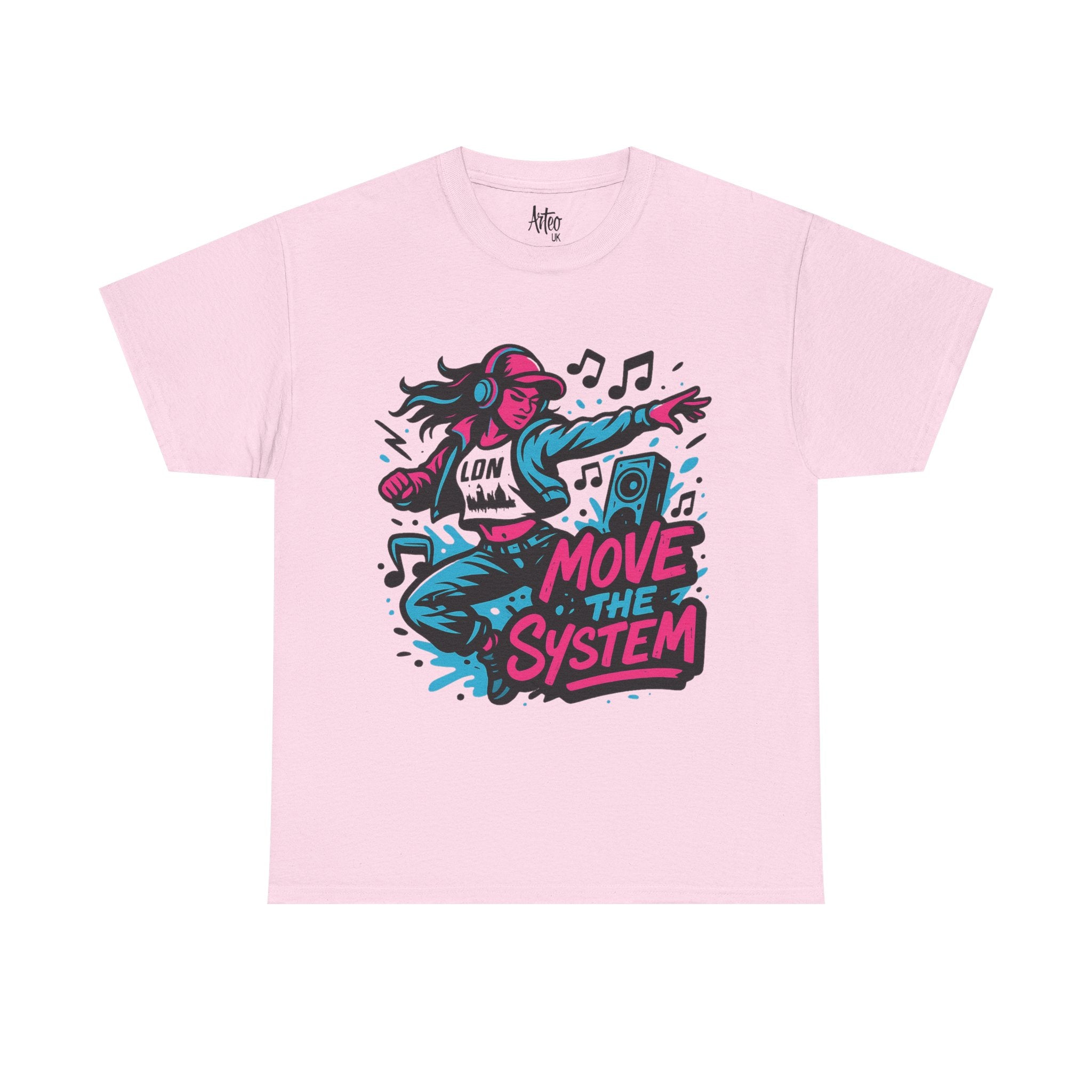 Move the System T-Shirt – White Urban Music Tee UK