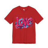 Dynamic Love Graffiti T-Shirt - Black Streetwear Style