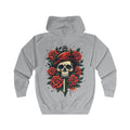 Urban Streetwear Fearless Skull & Roses Tattoo Hoodie