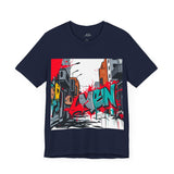 Navy VEN Graffiti T-Shirt – Bold Street Art Graphic Tee for Urban Style