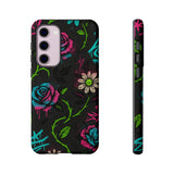 Urban Floral Graffiti Phone Case – Neon Street Art Vibes for iPhone & Samsung