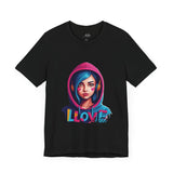 Hoodie Girl Graphic T-Shirt – Cool Urban Art Love Design