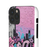 Chic Graffiti Phone Case - Feminine Urban Style for Girls