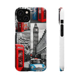 Graffiti Phone Case: London Skyline, Neon Accents, Edgy Styl - Phone Case by Printify | Unique designs from ArteoDesign