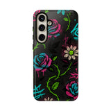 Urban Floral Graffiti Phone Case – Neon Street Art Vibes for iPhone & Samsung