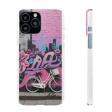 Chic Graffiti Phone Case - Feminine Urban Style for Girls