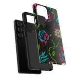 Urban Floral Graffiti Phone Case – Neon Street Art Vibes for iPhone & Samsung
