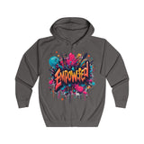 Empowered Hoodie – Bold Motivational Graphic Zip-Up