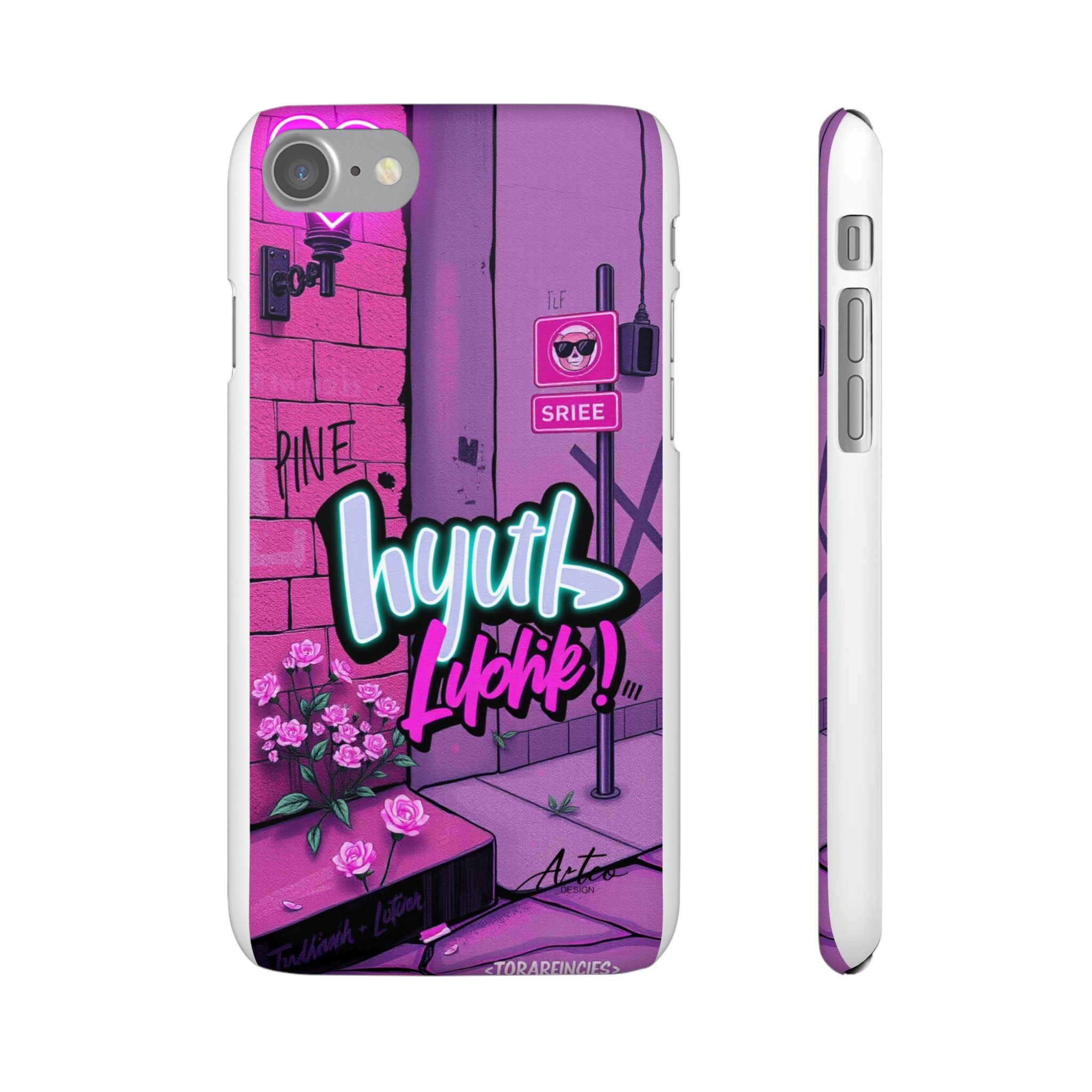 Chic Urban Graffiti Phone Case for Girls - Cool Street Style