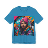 Bold Urban Girl Graphic T-Shirt – Stylish Street Art Fashion Tee