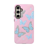 Y2K Butterfly Pink iPhone Case – Glitter Aesthetic