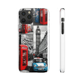 Graffiti Phone Case: London Skyline, Neon Accents, Edgy Styl - Phone Case by Printify | Unique designs from ArteoDesign