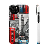 Graffiti Phone Case: London Skyline, Neon Accents, Edgy Styl - Phone Case by Printify | Unique designs from ArteoDesign