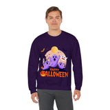 Halloween Ghost Sweatshirt – Cute Spooky "Happy Halloween" Design