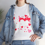 Heart Pattern T-Shirt – Stylish Pink and Red Hearts Design