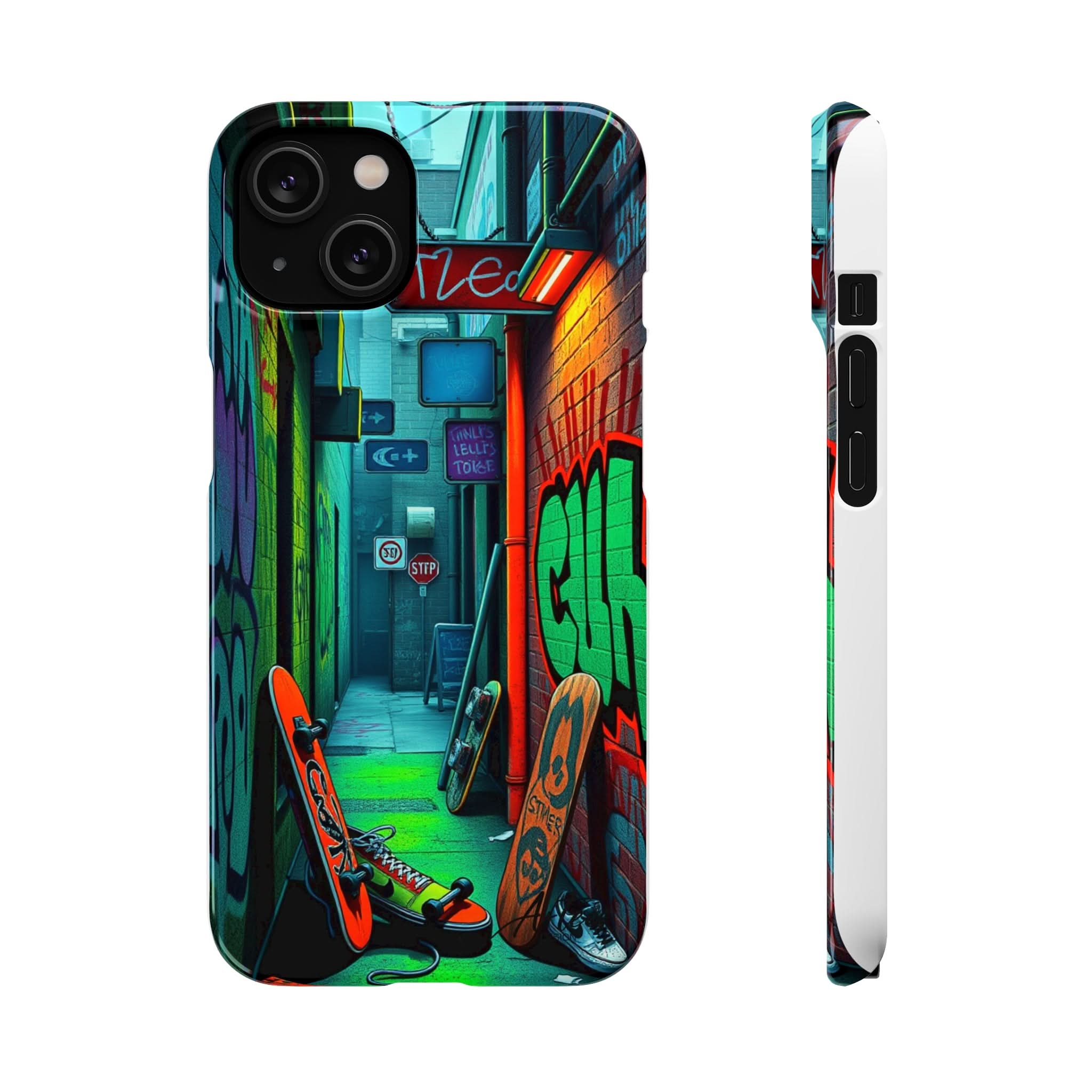 Urban Graffiti Chic: London Skyline Phone Case for Girls - Phone Case by Printify | Unique designs from ArteoDesign