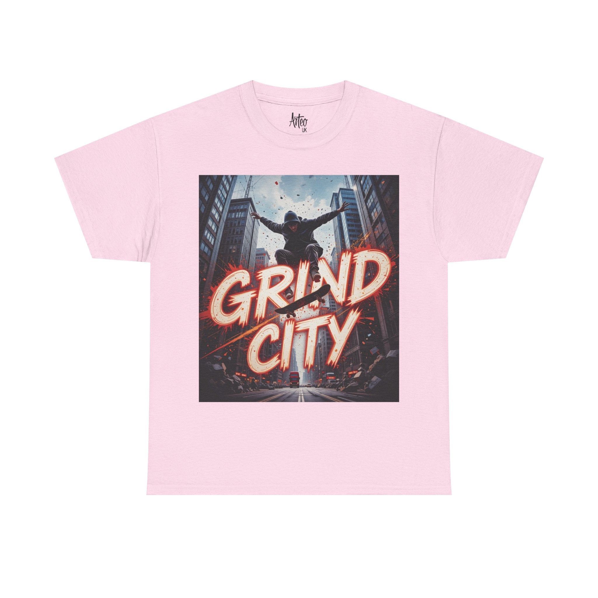 Grind City T-Shirt – Black Urban Skate Graphic Tee UK