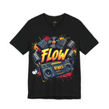 Flow Vibes T-Shirt – Retro Hip-Hop Boombox Graphic Tee