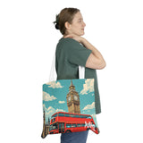 Arteo UK London Tote Bag - Big Ben & Red Bus Retro Design