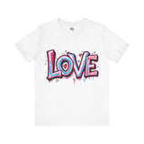 Bold Love Graffiti T-Shirt - White Streetwear Style