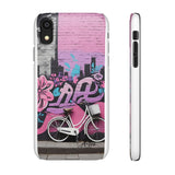 Chic Graffiti Phone Case - Feminine Urban Style for Girls