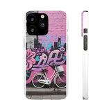 Chic Graffiti Phone Case - Feminine Urban Style for Girls