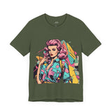 Vibrant '90s Throwback T-Shirt for Women | Retro Pop Art Graphic Tee