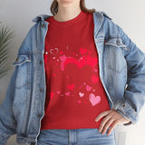 Heart Pattern T-Shirt – Stylish Pink and Red Hearts Design