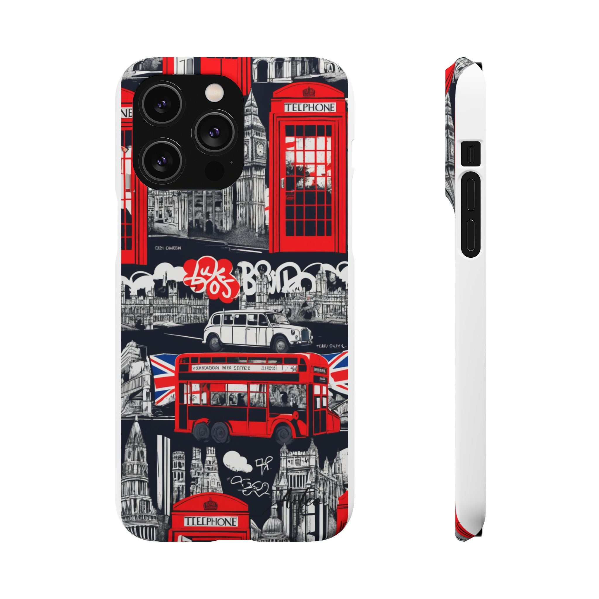 Edgy London Street Art Graffiti Phone Case for Boys