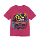 Flow Vibes Graphic T-Shirt – Retro Boombox Hip Hop Style Tee