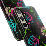 Urban Floral Graffiti Phone Case – Neon Street Art Vibes for iPhone & Samsung