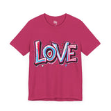 Bold Love Graffiti T-Shirt - White Streetwear Style