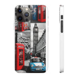 Graffiti Phone Case: London Skyline, Neon Accents, Edgy Styl - Phone Case by Printify | Unique designs from ArteoDesign