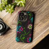 Urban Floral Graffiti Phone Case – Neon Street Art Vibes for iPhone & Samsung