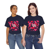 Forever Love Sweatshirt: Heart-Themed Unisex Fashion - T-Shirt by Printify | Unique designs from ArteoDesign