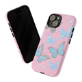 Y2K Butterfly Pink iPhone Case – Glitter Aesthetic
