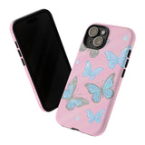 Y2K Butterfly Pink iPhone Case – Glitter Aesthetic