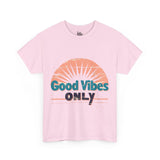 Good Vibes Only Positive Energy Typography T-Shirt